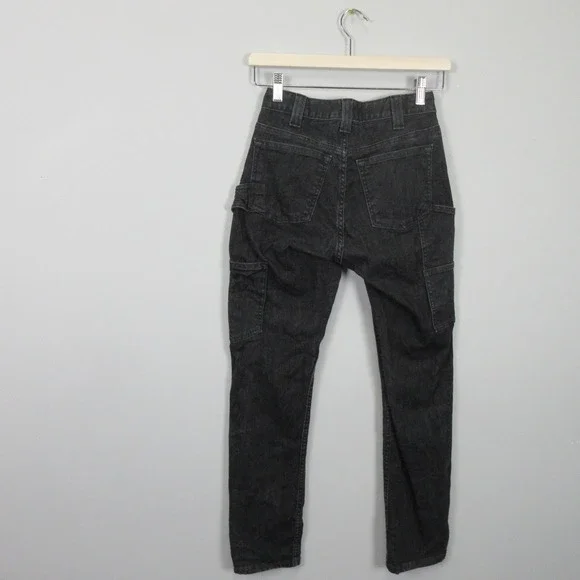 Dovetail Workwear The Maven Slim Jeans Black Size 0 Inseam 28 Stretch Knee Patch - Picture 8 of 12